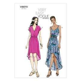 VOGUE PATTERNS V8870 Misses' Dress Sewing Template, Size ZZ (LRG-XLG-XXL)