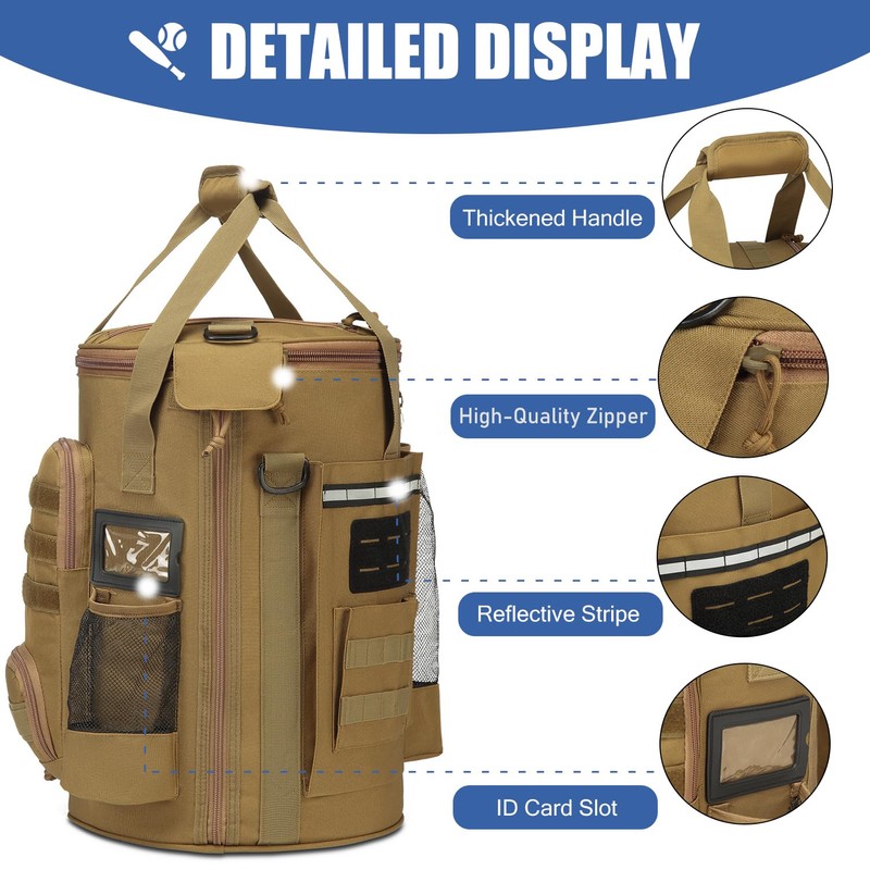 XINTREY Baseball Bucket Bag 6 Gallon Bucket Cover Organizer w/Padded