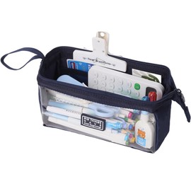 iSuperb Large Capacity Pencil Case Big Capacity Pen Case Simple Organizer Bag for Adults (NAVY BLUE)