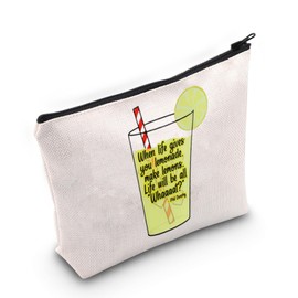 TOBGBE Funny Phil Quote Makeup Bag with Zipper Sitcom TV Show Merchandise Modern Show Gift for Fan (Make Lemons CA)