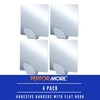 Performore Adhesive Wall Hooks 4-Pack – Heavy-Duty 304 Stainless Steel,
