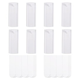 8 Stk Bilderaufhänger, Bilderrahmenaufhänger mit 24 Klebestreifen Ohne Bohren Ohne Beschädigung Fotohaken für Zuhause Schule und Büro