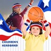 12 Sets Bulk Striped Sweatband Set Kids Headband Wristband Set