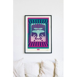 SHEPARD FAIREY Op Art Icon LARGE OFFSET LITHOGRAPH SIGNED OBEY GIANT