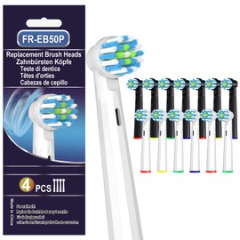 Replacement Heads Compatible with Oral B Pro 1000, Genius X, Smart 1500 Electric Toothbrush, Toothbrush Heads Compatible with Oral B for Teeth Cleaning, 14 Pack Black/White