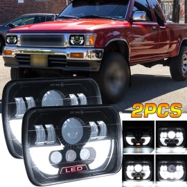 CHUSYYRAY 5x7" 7x6 LED Headlight Hi-Lo DRL For Chevy El Camino 1978-1981 Classic LUV Truck