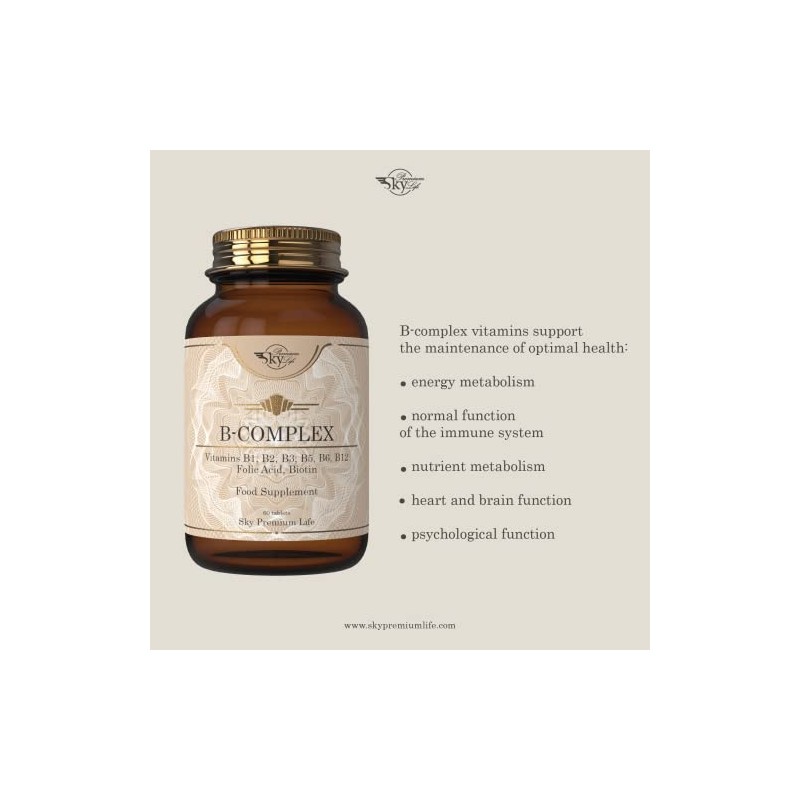 Sky Premium Life Vitamin B Complex with Vitamins B1, B2,