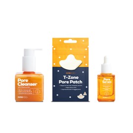Hanhoo Pore Collection, Pore Cleanser 6.76 Fl. Oz., Pore Serum 1 Fl. Oz., T-Zone Pore Patch 8 Ct, with Niacinamide and Salicylic Acid, Pore Patches, Clarifies Clogged Pores, Korean Skincare