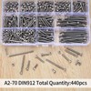 440 Pcs M3 Small Metric Screws with Nuts, Hex Socket