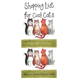 Alex Clark Cool Cats Magnetic to Do List Pad Note Pad 100 Sheets
