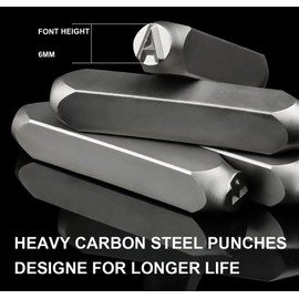 37-Piece Metal Stamps with Love Stamp Stamping kit Leather Tools Letter and Number Stamp Set(A-Z & 0-9 + Love) Punch Perfect for Imprinting Metal, Plastic, Wood, Leather (Metal stamps-6MM)