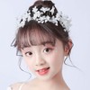 Bufenia Princess Flower Crystal Headdress Wedding Babies Breath Headband Silver