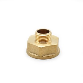 DOJA Barcelona | M-H Reducer Sleeve | 3/4 to 1 Adapter | Pipe Reductions | Brass | Connector for Shower Tap, Shower Hose, Shower Head with Hose, Washing Machine Drain and Garden Tap