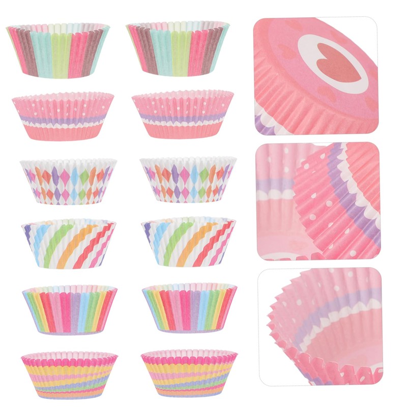 BUGUUYO 600pcs Paper Cupcake Wrappers Small Muffin Liners Greaseproof Baking