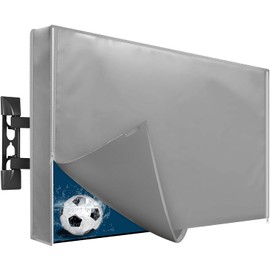 Heavy Duty Weatherproof & Waterproof 600D Oxford TV Covers - 60 to 65 Inch Outdoor TV Screen Protectors with Zippers