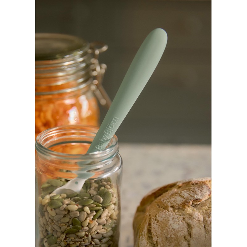 BabyBjörn Feeding Spoon, 2-Pack, Powder Green