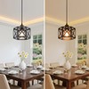 CAFULAM Farmhouse Pendant Light Fixture, Black Pendant Lights for Kitchen