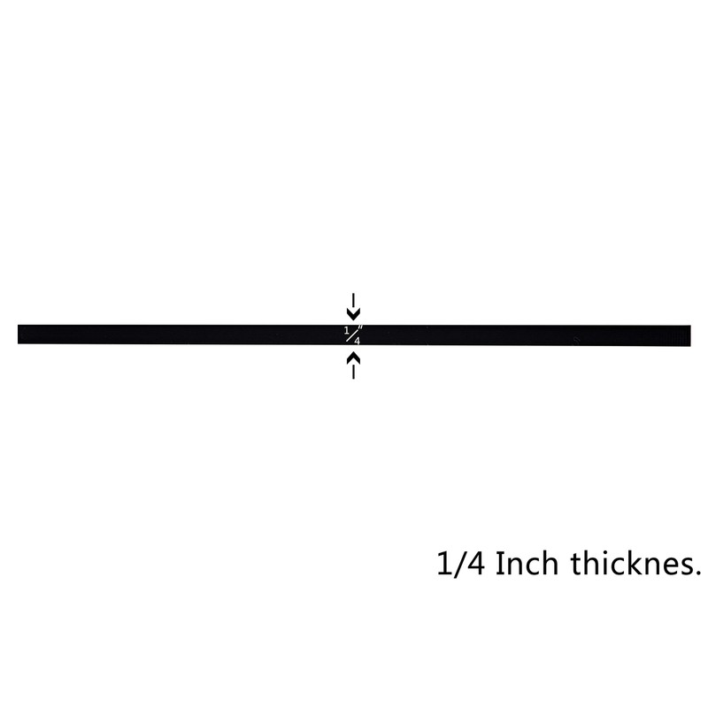 Black Plexiglass Sheet - 1/4" Thick Cast (12" x 48")