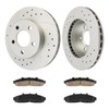 PHILTOP Front Brake Pads and Rotors kit Fit for Mazda