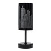 MiniSun Modern Gloss Black Touch Table Lamp with New York