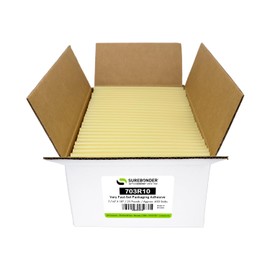 703R10 Full Size 10" Fast Set Hot Glue Stick - 25 lb Box