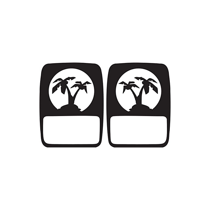 JeepTails Inverted Palm Tree Tail lamp Light Covers (Non-LED) Compatible