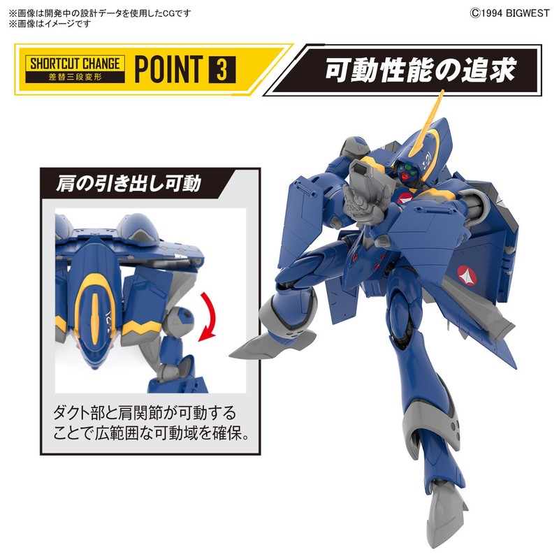 HG Macross Plus YF-21 1/100 Scale Color-Coded Plastic Model