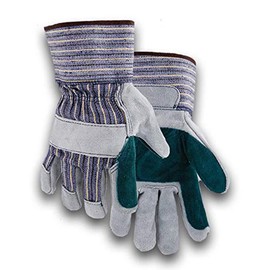 Golden Stag Work Glove Heavy Duty Double Palm Safety Cuff Glove, Large, 1411A (2 Pack)