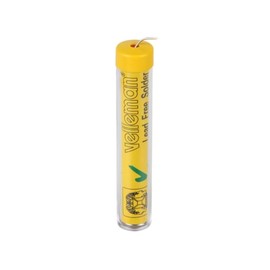 Velleman Lötzinn, bleifrei, Sn 99.3 %, Cu 0.7 %, 1 mm, 15 g, im Spender