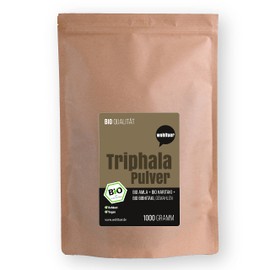 Wohltuer Organic Triphala Powder 1000 g - Contains Organic Amla, Organic Haritaki and Organic Bibhitaki Ground - Ayurvedic