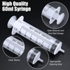 5 Pack 60ml Syringe, Plastic Syringe with Cap Disposable Feeding