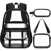 Scothen 3PCS Clear Backpack for Women Girls, Heavy Duty Transparent