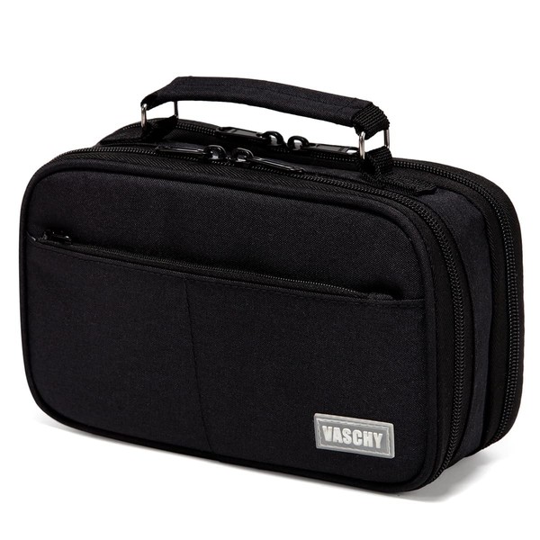 VASCHY Pencil Case, Large Pencil Pouch with Multi-compartments for School,