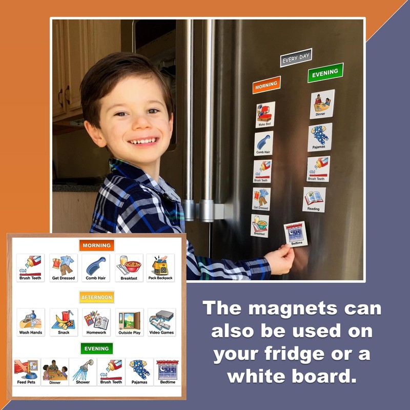 SchKIDules Home-Themed Magnetic Visual Schedule & Reward Chart w/129 Colorful