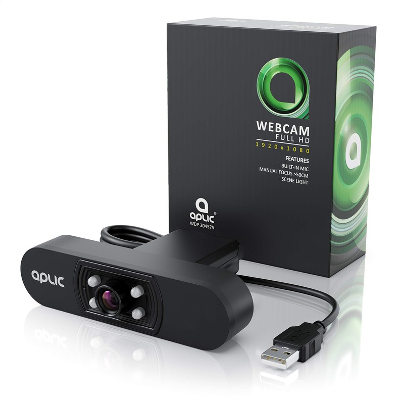 aplic - HD webcam 1080p with microphone, Streaming Webcam for