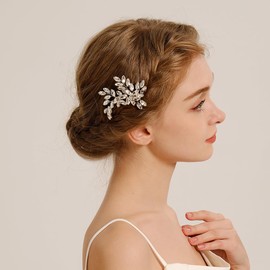 BERYUAN Bridal Teardrop Rhinestone Hair Pins Crystal Rhinestone Hair Accessories Rhinestone Bridal Hair Clips Pins Silver Gold Wedding Headpiece for Brides Bridesmaid (silver)