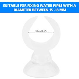Pssopp Aquarium Fish Tank Hose Clamp Suction Cup Clips Airline Tube Holders Clamps(Inner Dia 14.6mm-White)
