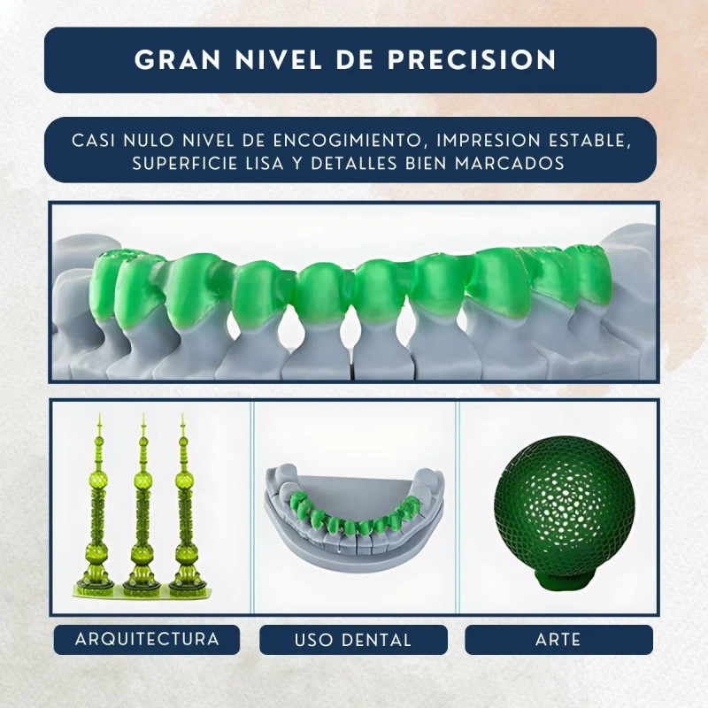 Impresora 3d Resina Dental Calcinable Resione C01 1 Kilo