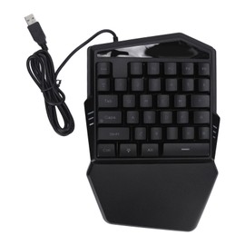 One Handed Gaming Keyboard USB Wired RGB Backlit 35 Keys Mini Half Keyboard Converter Adapter for Gaming