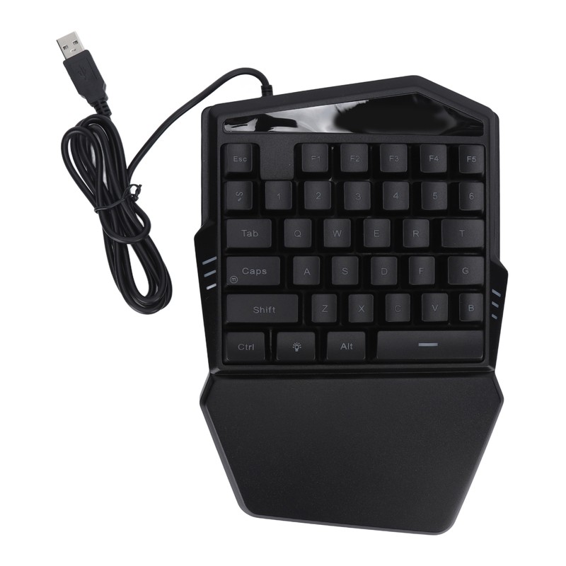 One Handed Gaming Keyboard USB Wired RGB Backlit 35 Keys