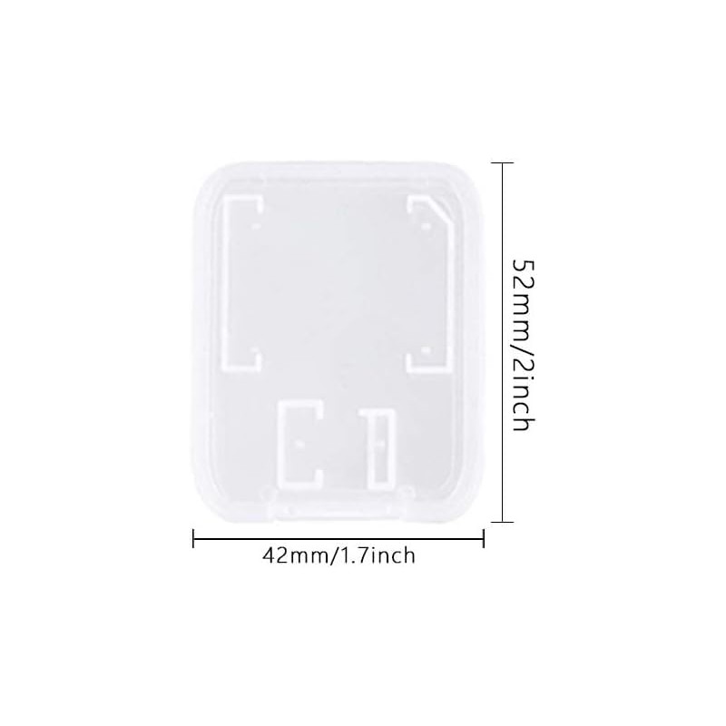 10pcs Clear Plastic Memory Card Case Holder Storage Boxes Compatible