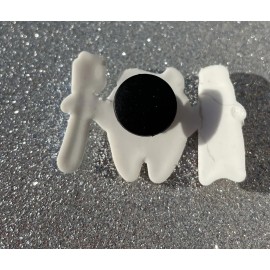 Unbranded Shoe Charm Happy Tooth With Toothpaste and Tooth Brush