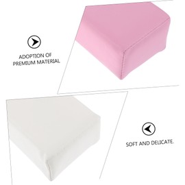 SAFIGLE 2Pcs Comfortable Leather Manicure Hand Rest Pillows for Nail Art Salon Cushioned Wrist Support for Easy Nail Treatments for Professional and Home Use