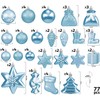 Brubaker 77-piece set Christmas tree decorations with baubles, stars, boots,