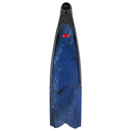 Seac Motus Italian Design Long Blade Fin for Spearfishing and Freediving Fins, Blue Camo - 8-8.5 | 41/42