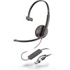 HP POLY Blackwire 3210 Monaural USB-C Black Headset +USB-C/A Adapter