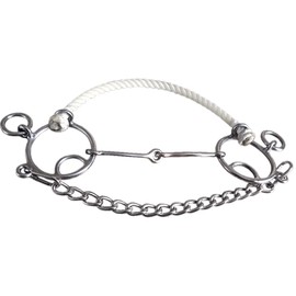 HILASON Western 5" Horse Mouth Stainless Steel Ring Combo Snaffle | Bits Hackamore Racing Bit for Horses