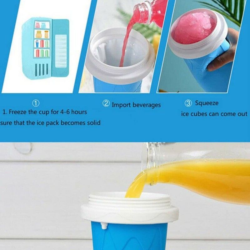 Slushie Maker Cup Quick Freeze Magic Squeeze Cup Milkshake Cup