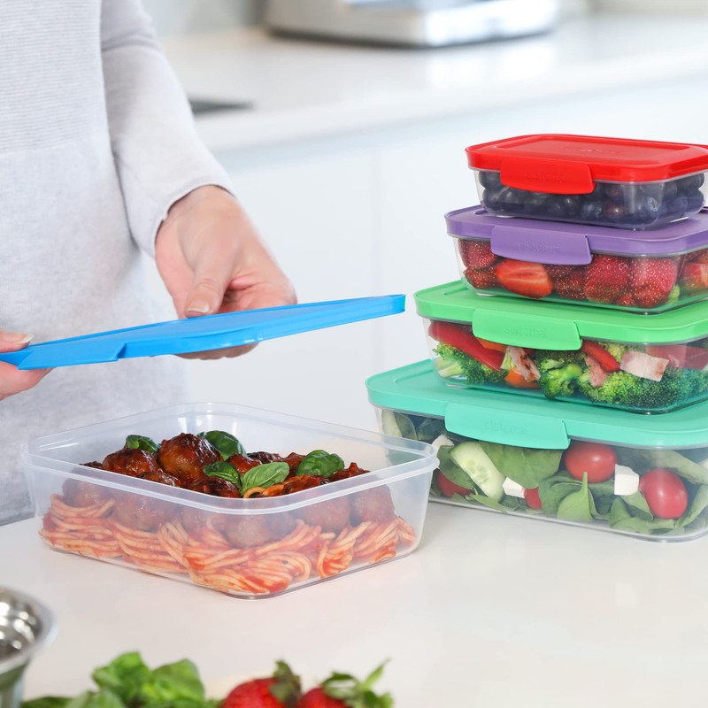Sistema Nest It Food Storage Containers with Lids, Space Saving