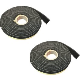 Total Control Black High Temp BBQ Smoker Gasket, Self-Stick (1/2" X 3/32" X 7 Feet (2 Pack))